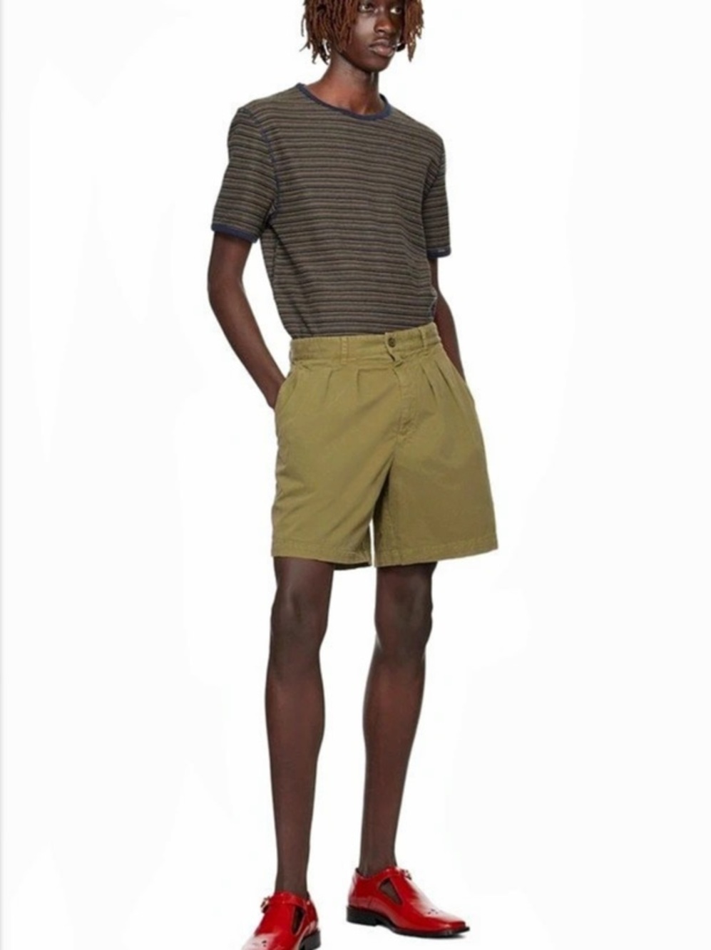 Nili Lotan MENS army green Ugo Shorts NWT 31